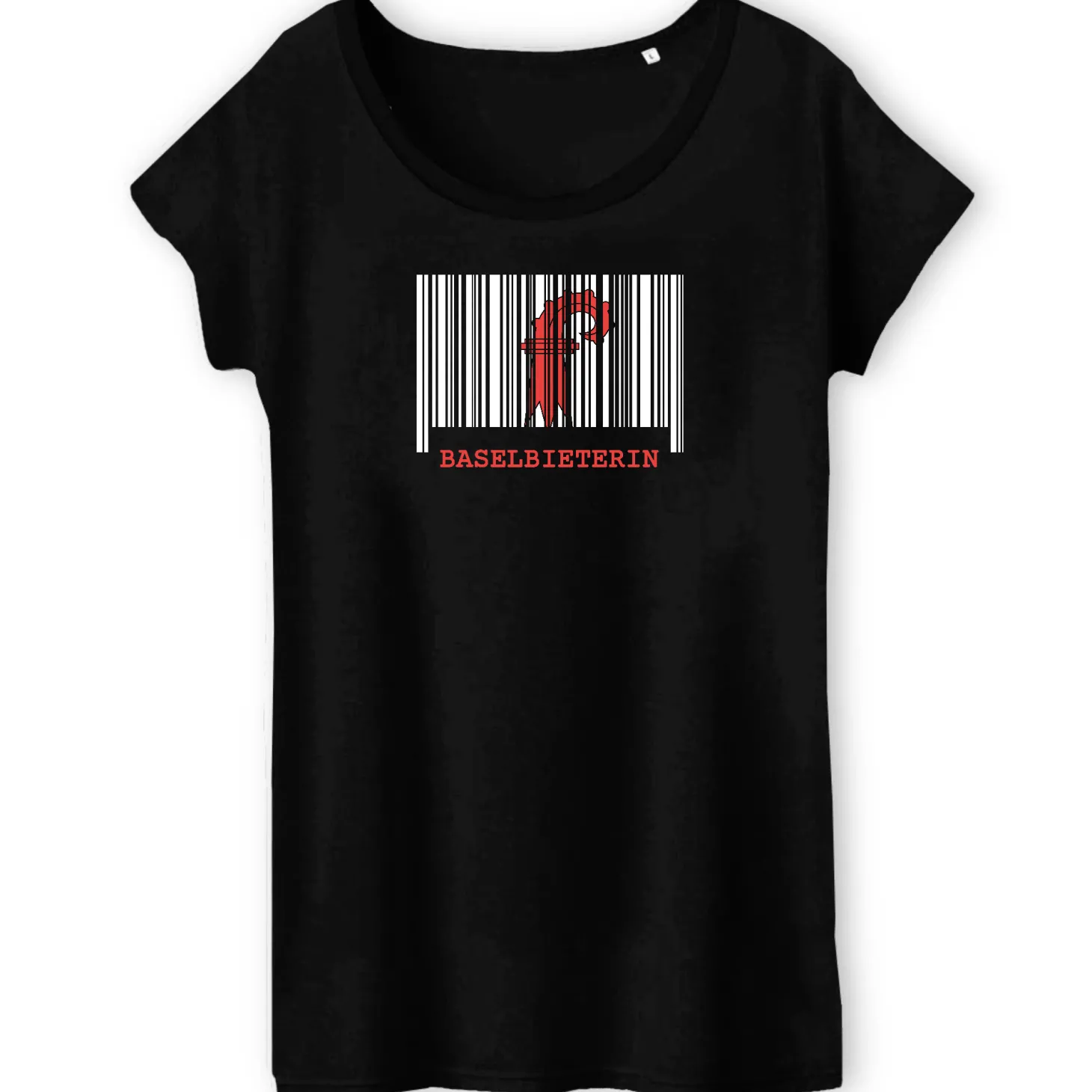 Bio-T-Shirt Frau | Baselbieterin-Barcode