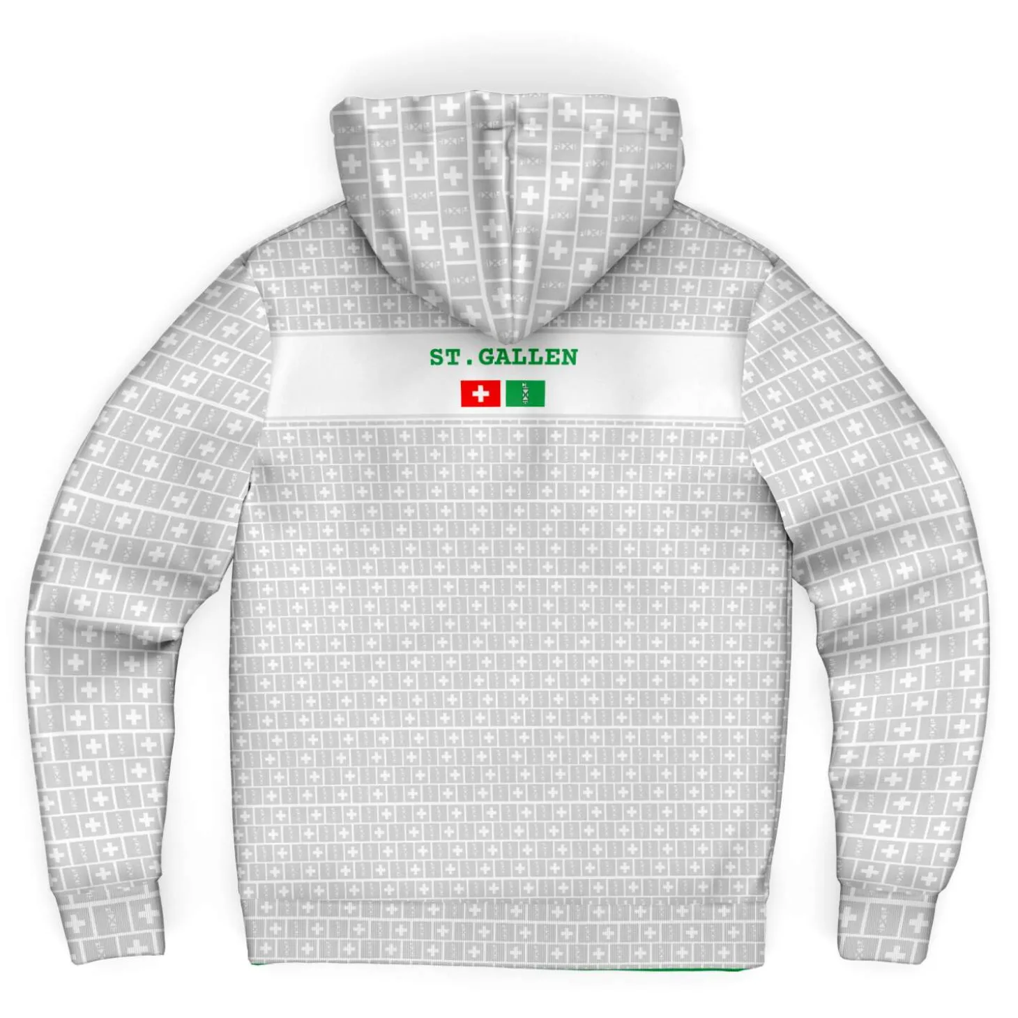Deluxe Hoodie - St. Gallen Muster weiss
