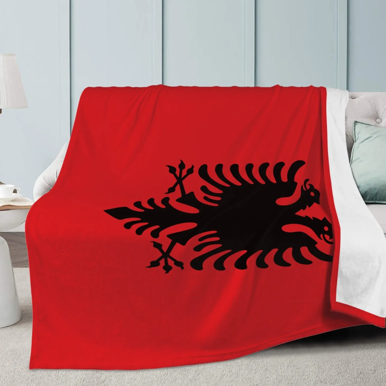 Fleecedecke Albanien Flagge
