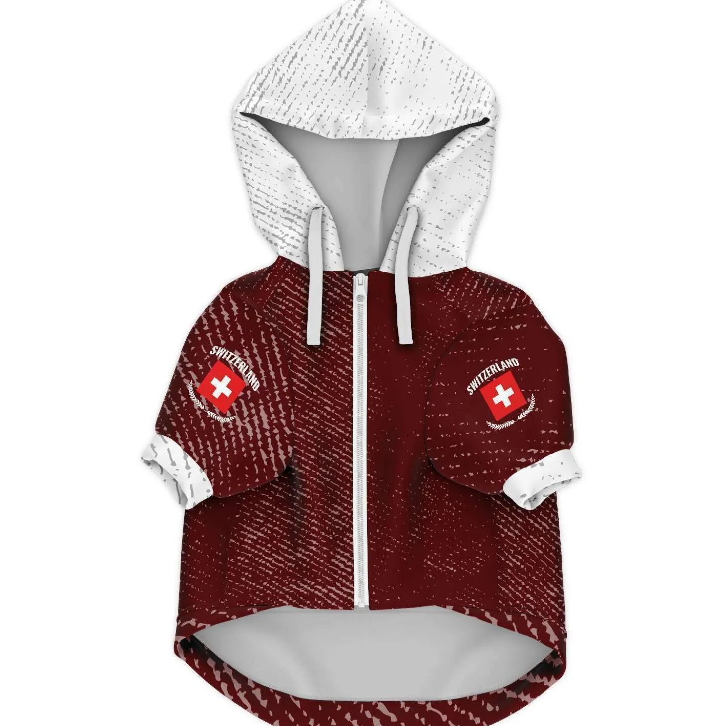Kapuzenpulli mit Reißverschluss für Hunde - Schweiz