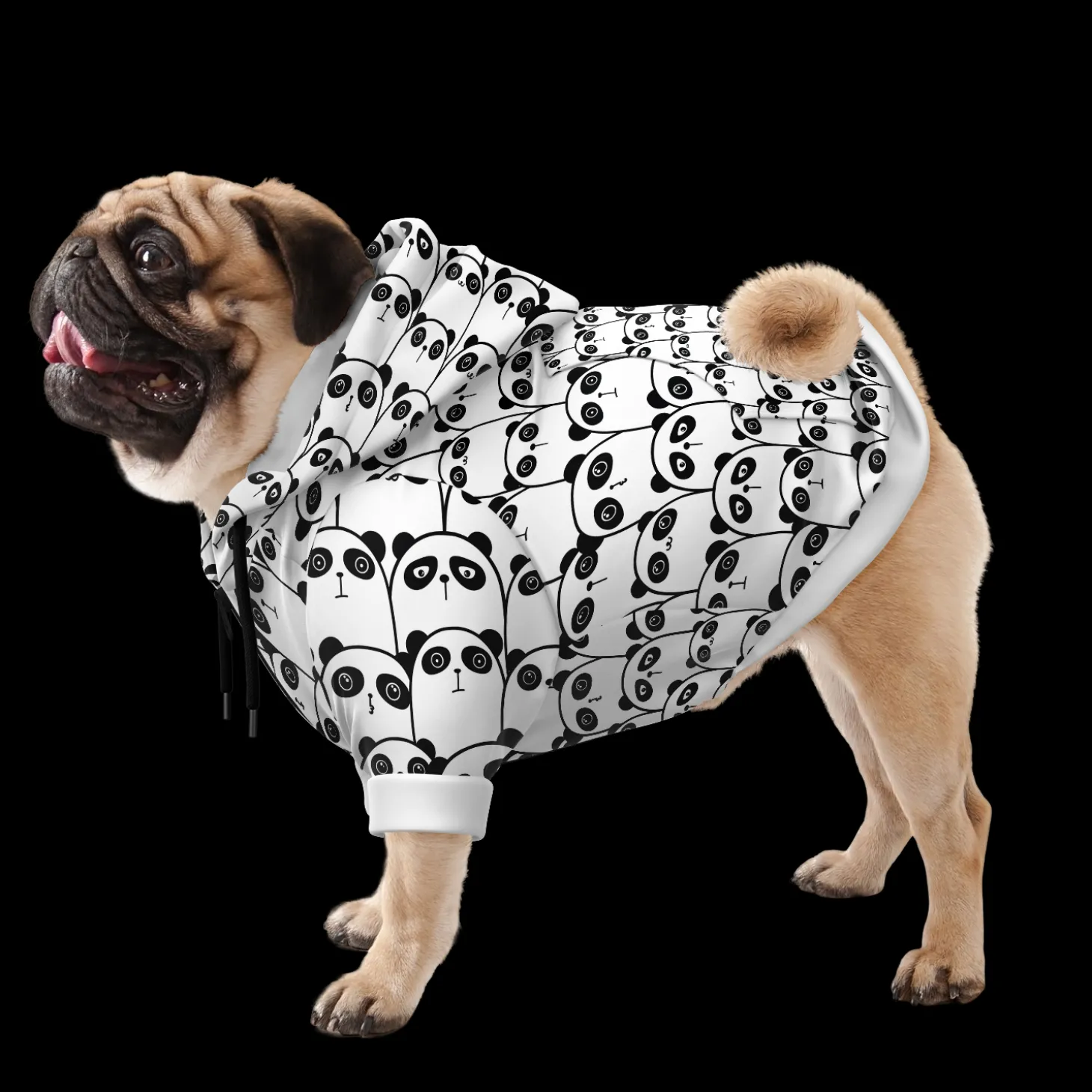 Kapuzenpulli mit Reißverschluss für Hunde | Panda
