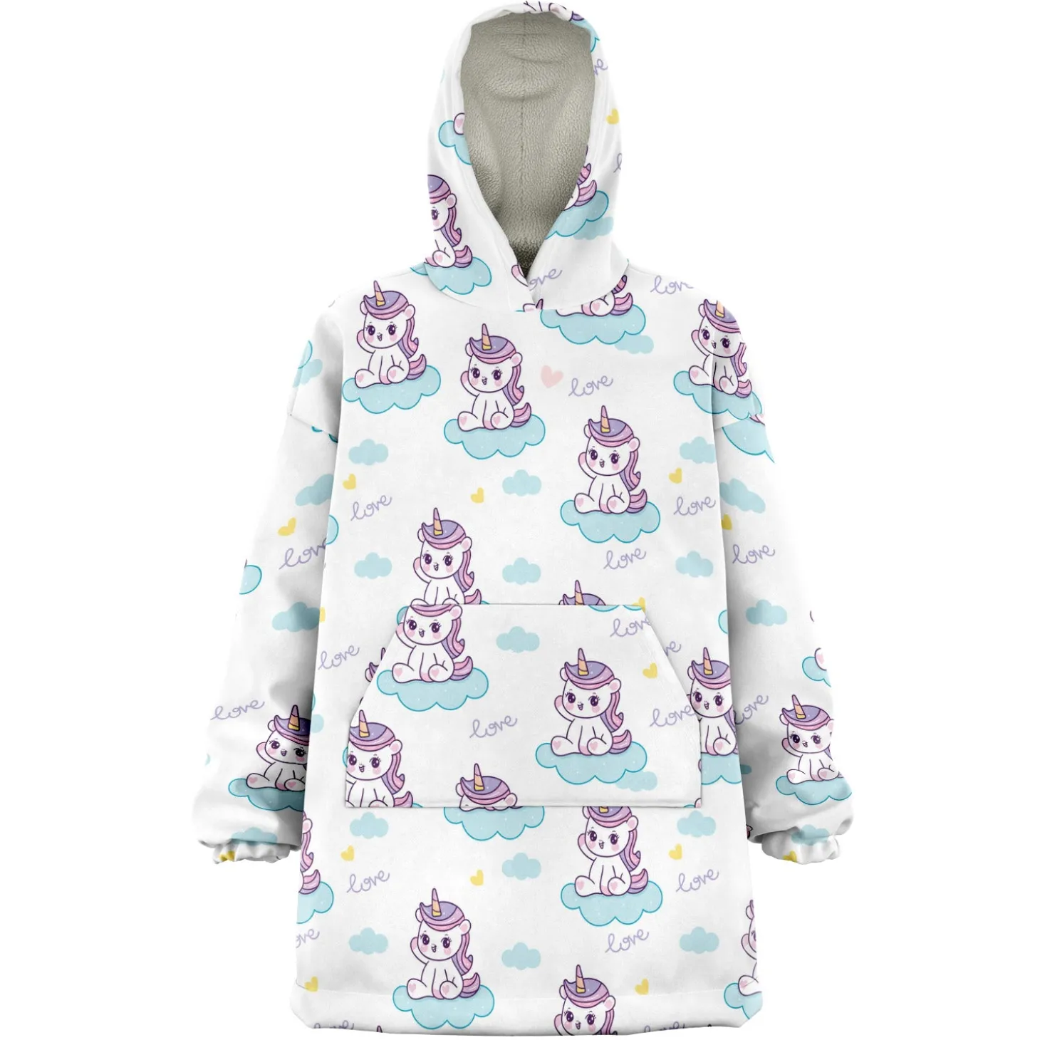 Kuscheliger Kapuzenpullover – Einhorn Kawaii