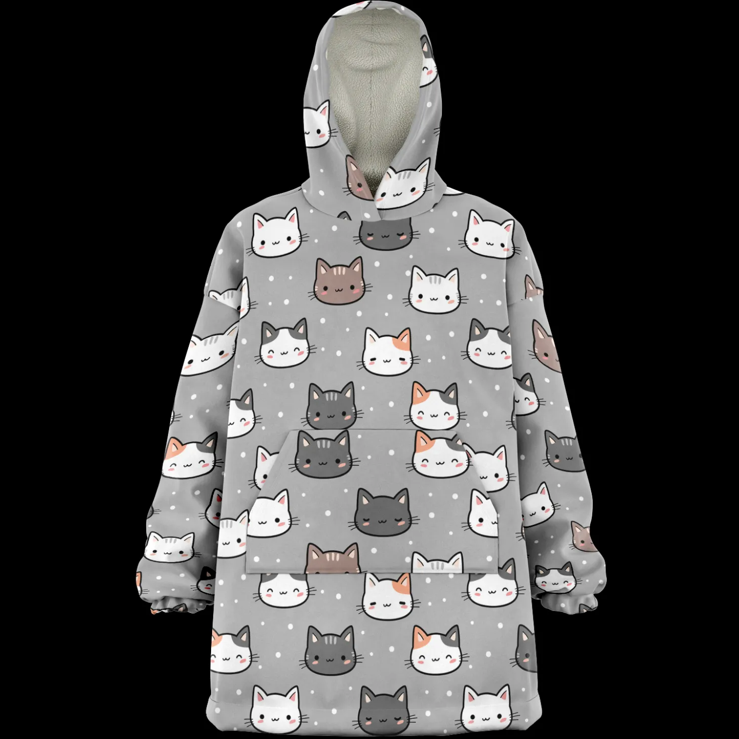 Kuscheliger Kapuzenpullover – Katzen