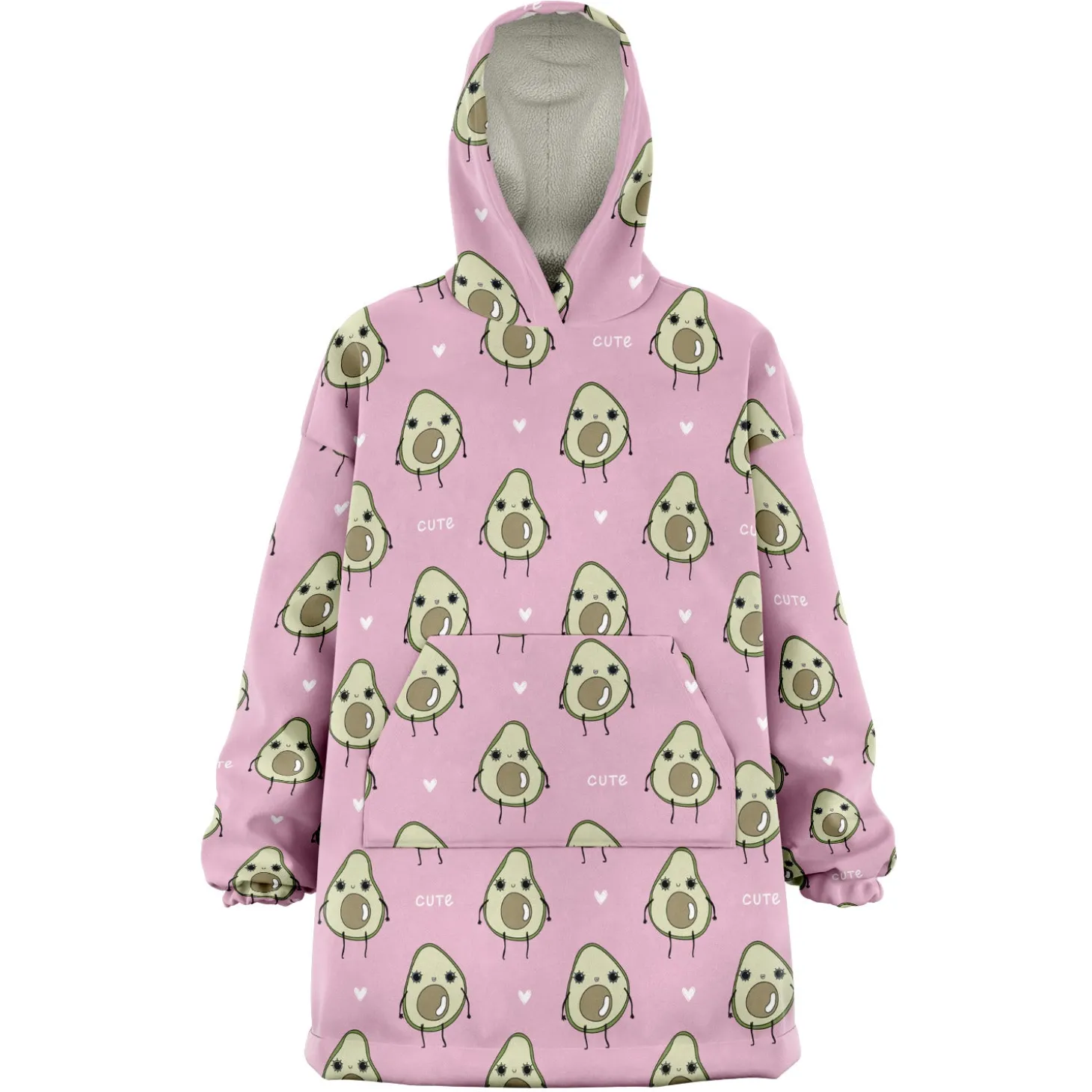 Kuscheliger Kapuzenpullover – Avocado