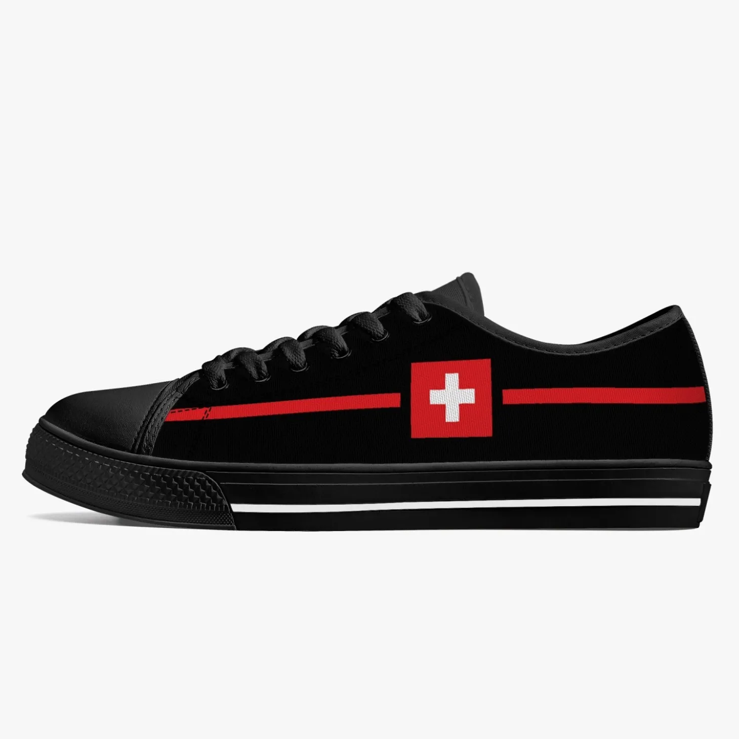 Schweizer Halbschuhe schwarz - schwarz Herren/Damen