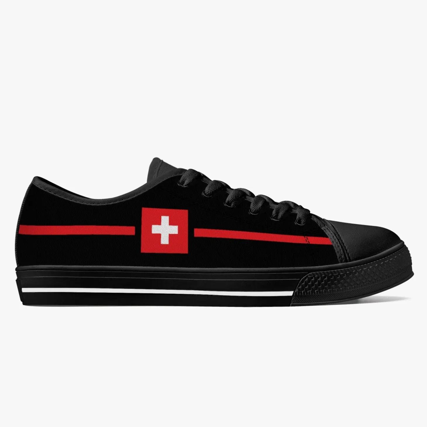 Schweizer Halbschuhe schwarz - schwarz Herren/Damen