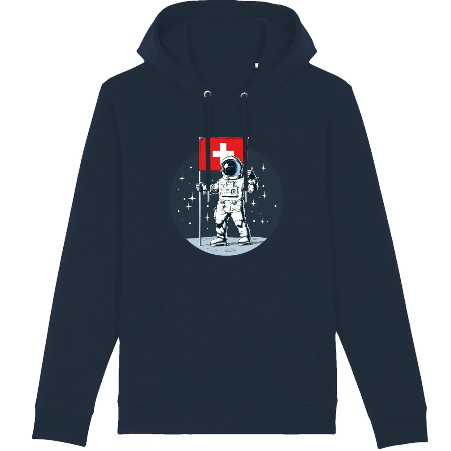 Suisse to the Moon Hoodie – Premium Bio-Hoodie